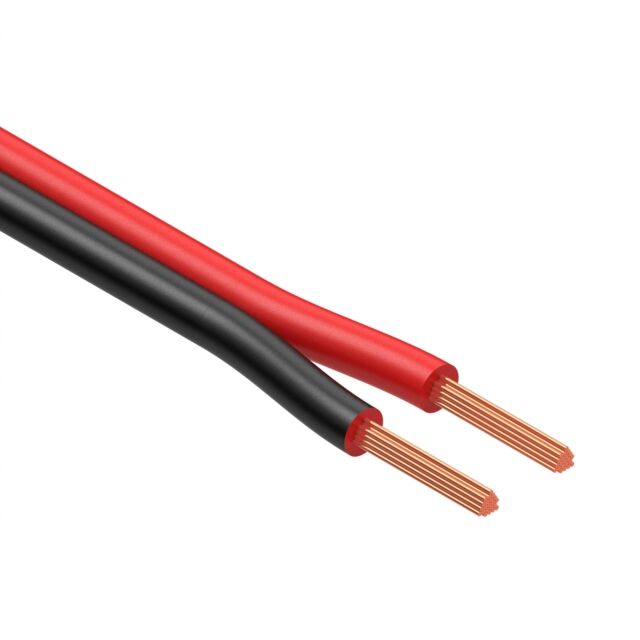 CABLE 2COND 22AWG BLK/RED 1M
