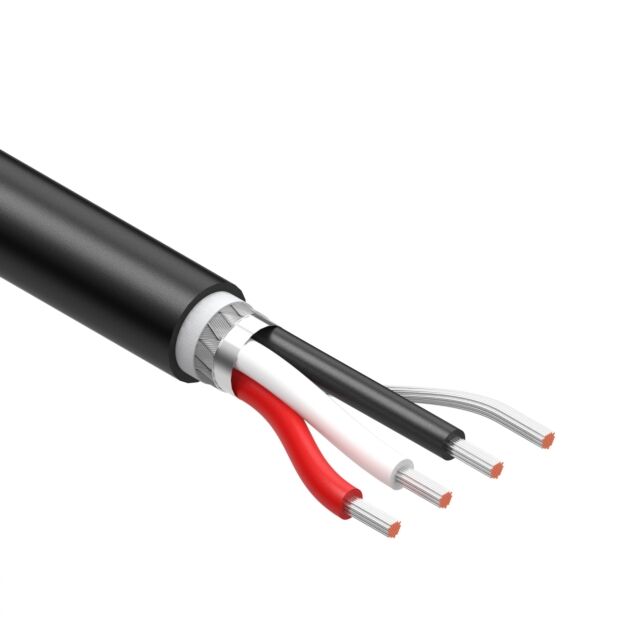 CABLE 3COND 24AWG BLK SHLD TPU