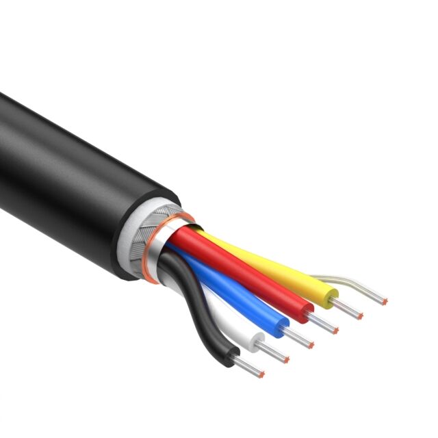 CABLE 5COND 22AWG BLK SHLD TPU