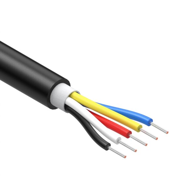CABLE 5COND 22AWG BLACK TPU