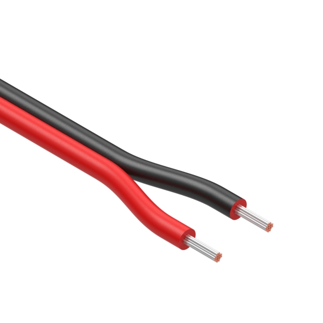 CABLE 2COND 24AWG BLACK/RED