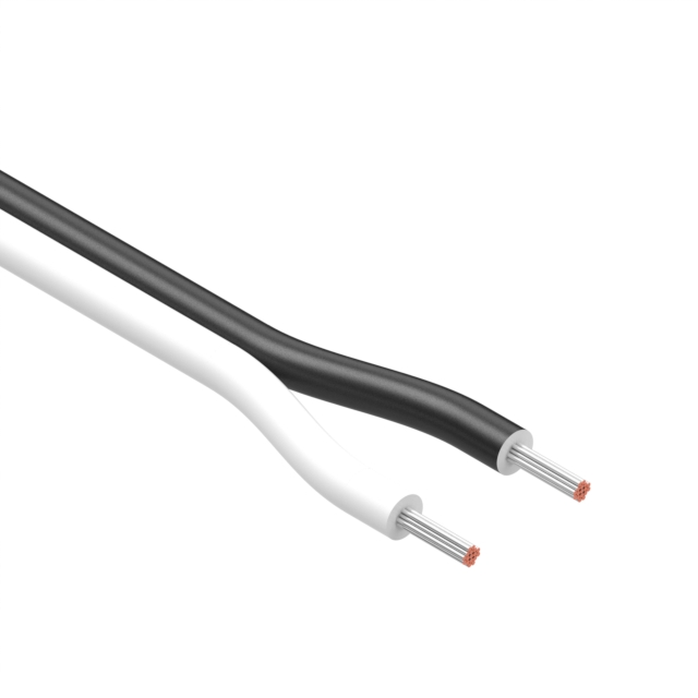 CABLE 2COND 24AWG WHITE/BLACK