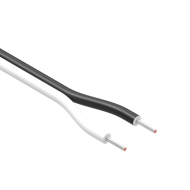 CABLE 2COND 30AWG WHITE/BLACK