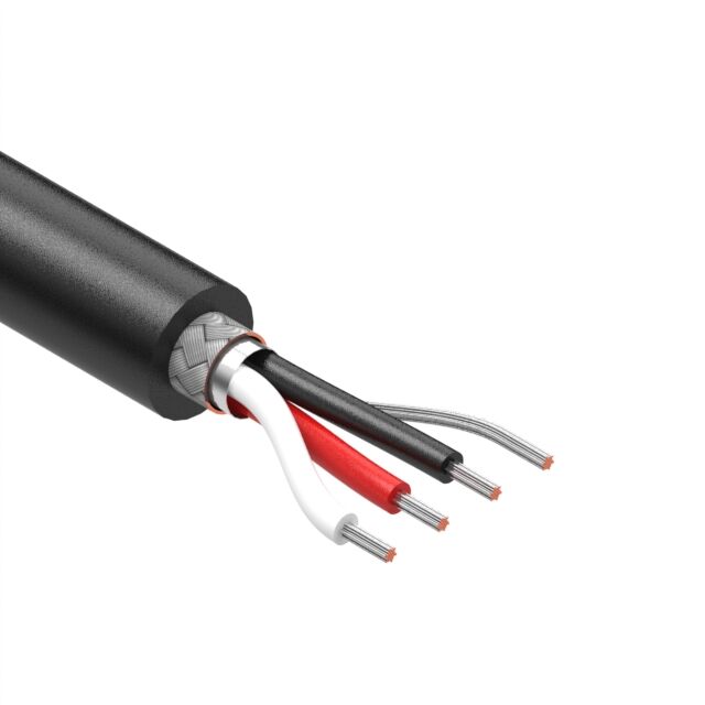 CBL 3COND 24AWG BLK SHLD METER