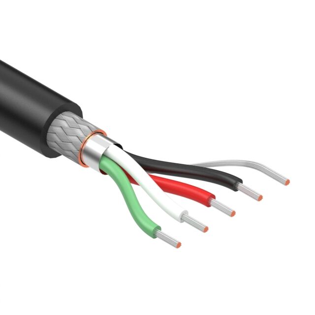 CBL 4COND 24AWG BLK SHLD METER