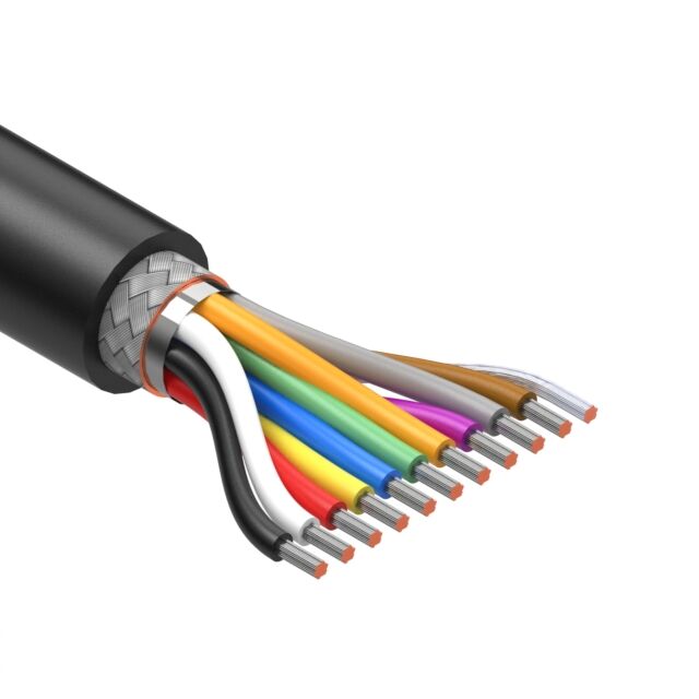 CABLE 10COND 20AWG BLACK SHLD