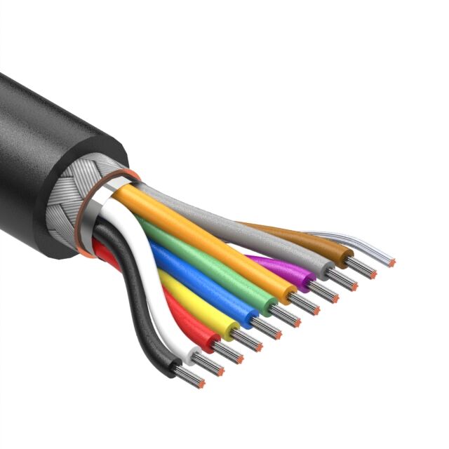 CBL 10COND 26AWG BLK SHLD METER
