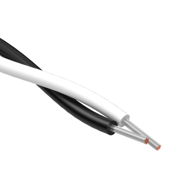 CABLE 2COND 24AWG BLACK/WHITE