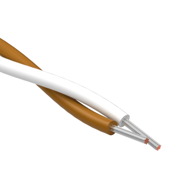 CABLE 2COND 24AWG WHITE/BROWN
