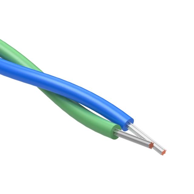CABLE 2COND 24AWG GREEN/BLUE