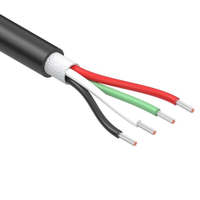 CABLE 4COND 24AWG BLACK