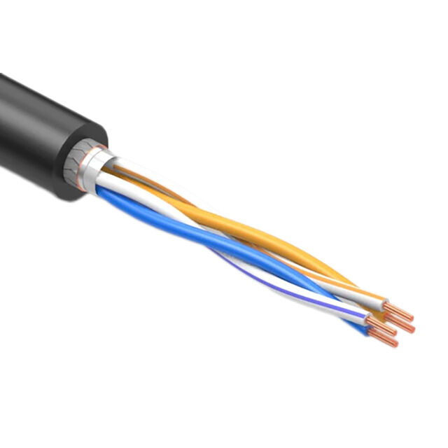 CAB CAT5E 4COND 24AWG BLK TPU