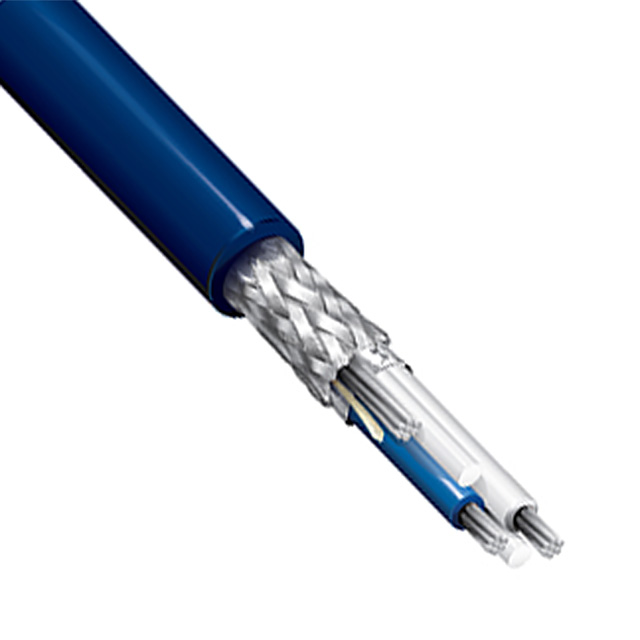 CABLE 2CON 18AWG BLUE SHLD