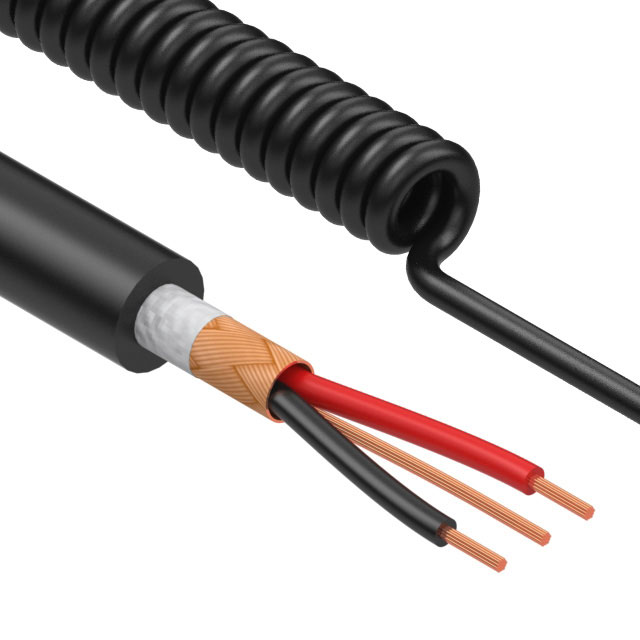 CBL COIL SHLD 2C 22AWG 2230MM