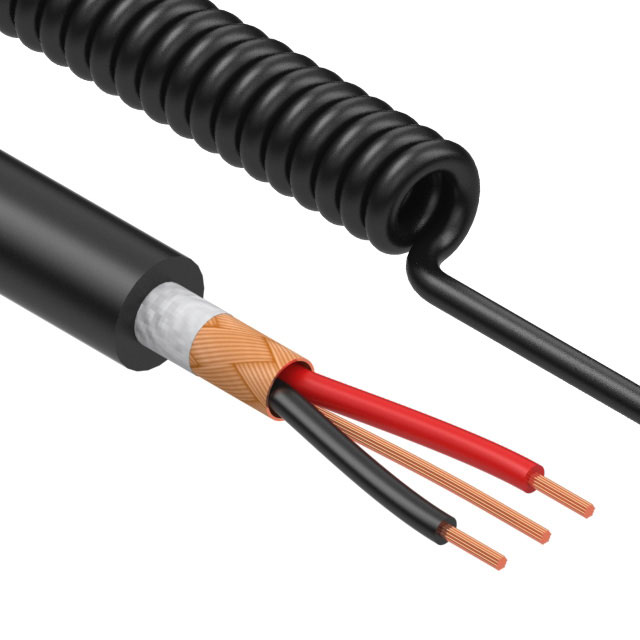 CBL COIL SHLD 2C 24AWG 1115MM