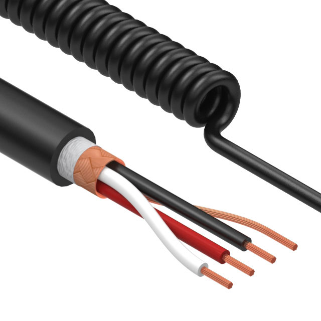 CBL COIL SHLD 3C 20AWG 1115MM
