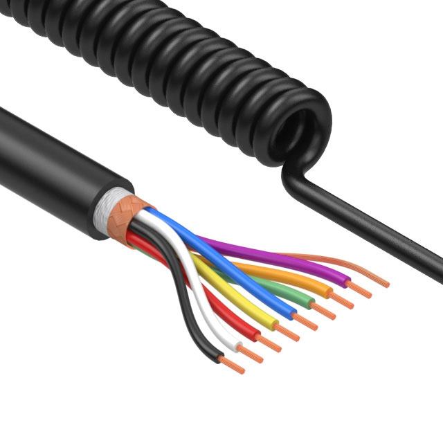 CBL COIL SHLD 8C 28AWG 2230MM