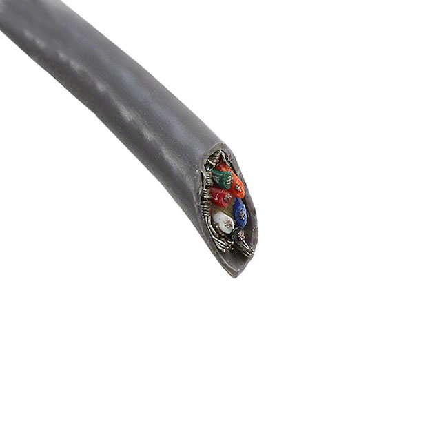 CABLE 6CON 28AWG SLATE SHLD 100'