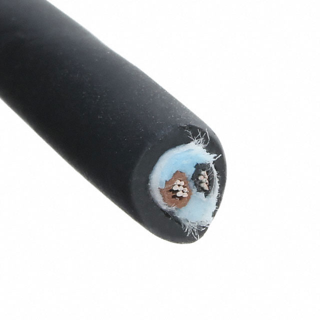CABLE 2COND 22AWG BLACK FEET
