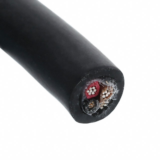CABLE 3COND 22AWG BLK SHLD 100'