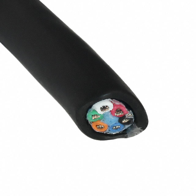 CABLE 6COND 20AWG BLK SHLD FEET