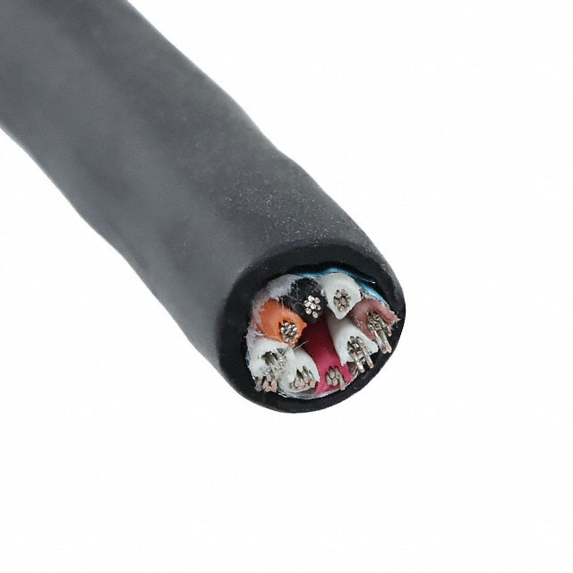 MULTI-PAIR 8COND 22AWG BLK 100'