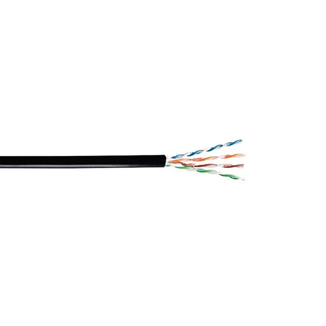 CABLE CAT5E 8CON 24AWG BLK 1000'