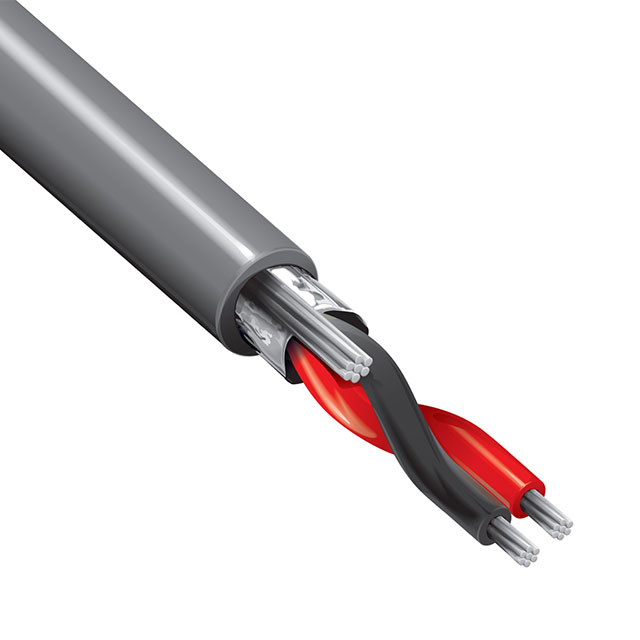 CABLE 2CON 18AWG GRAY SHLD 1000'