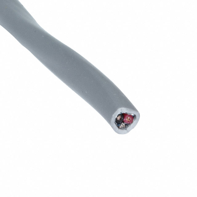 CABLE 2COND 22AWG GRAY SHLD 100'