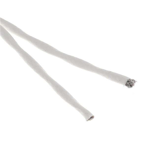 CABLE 2CON 24AWG WHT SHLD FEET