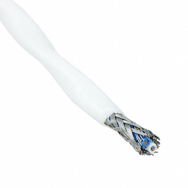 CABLE 2COND 20AWG WHITE SHLD 1'