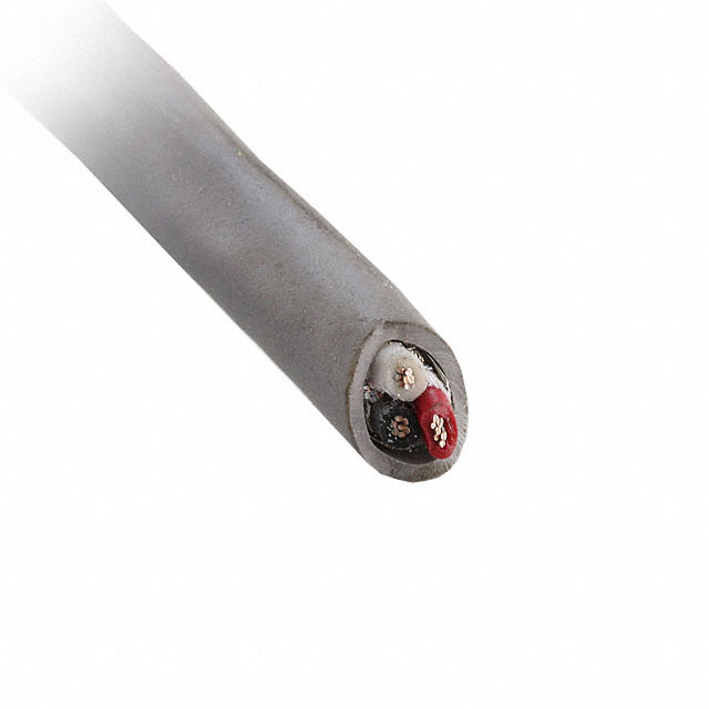 CABLE 3CON 24AWG SLATE SHLD 100'
