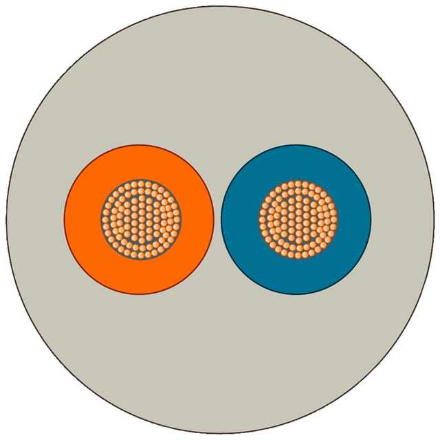 CABLE 2COND GRAY