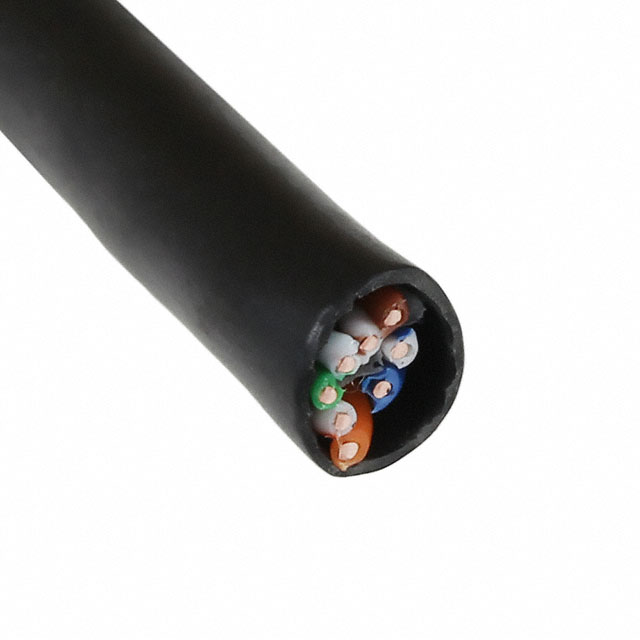 CABLE CAT6 8COND 23AWG BLK 100'
