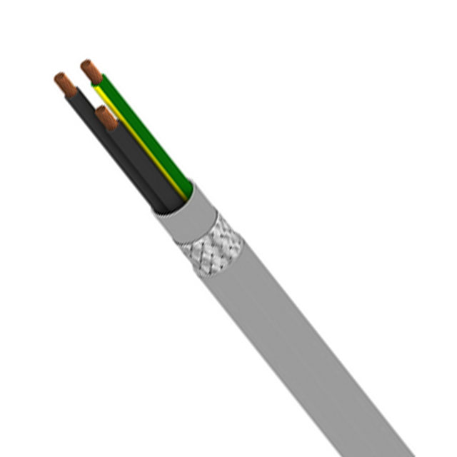 CABLE 3CON 14AWG GRAY SHLD FEET