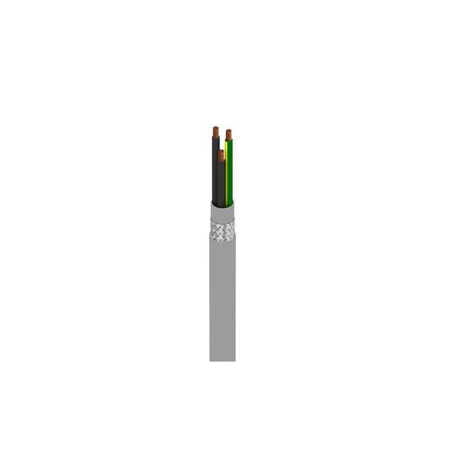 CABLE 3CON 18AWG GRAY SHLD FEET
