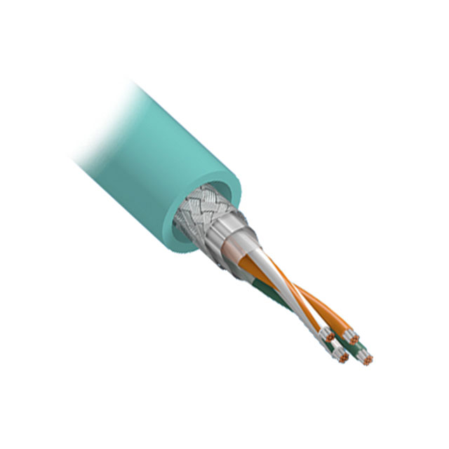 CABLE CAT5E 4CON 24AWG TEAL 100'
