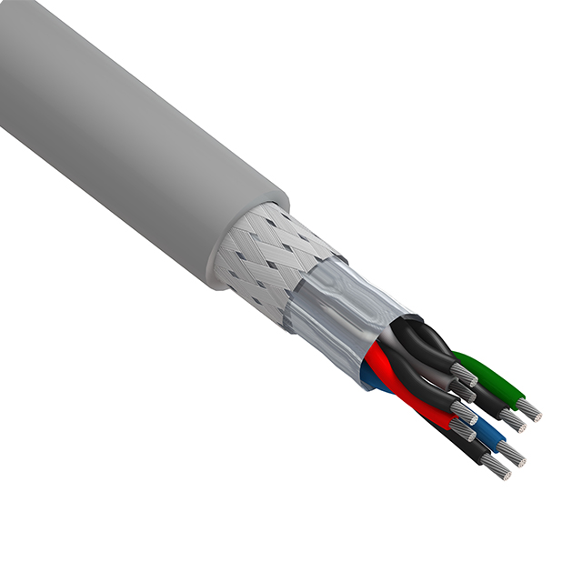 CABLE 2CON 26AWG GRAY SHLD