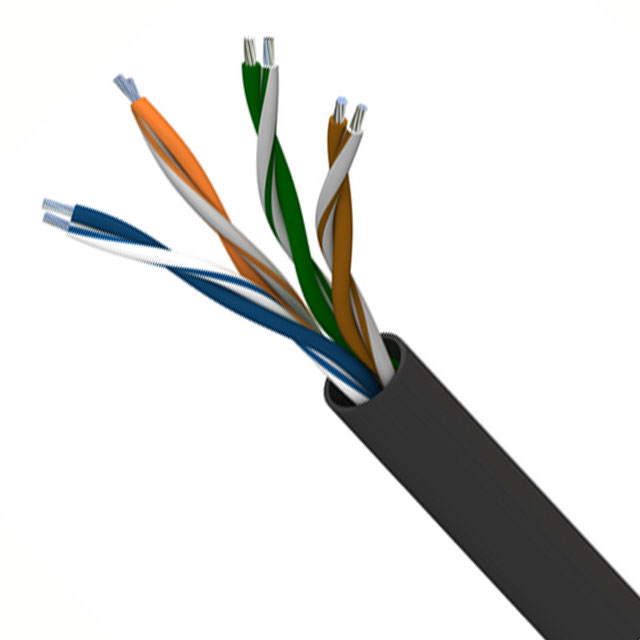 CABLE CAT5 8COND 24AWG BLK 50'
