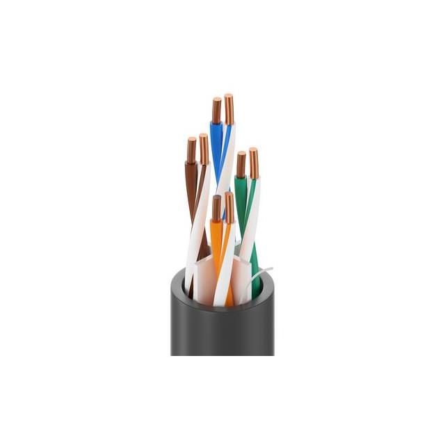 CABLE CAT6 8COND 23AWG BLK FOOT