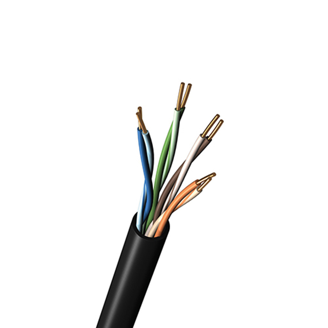 CABLE CAT6 8COND 23AWG BLK 50'