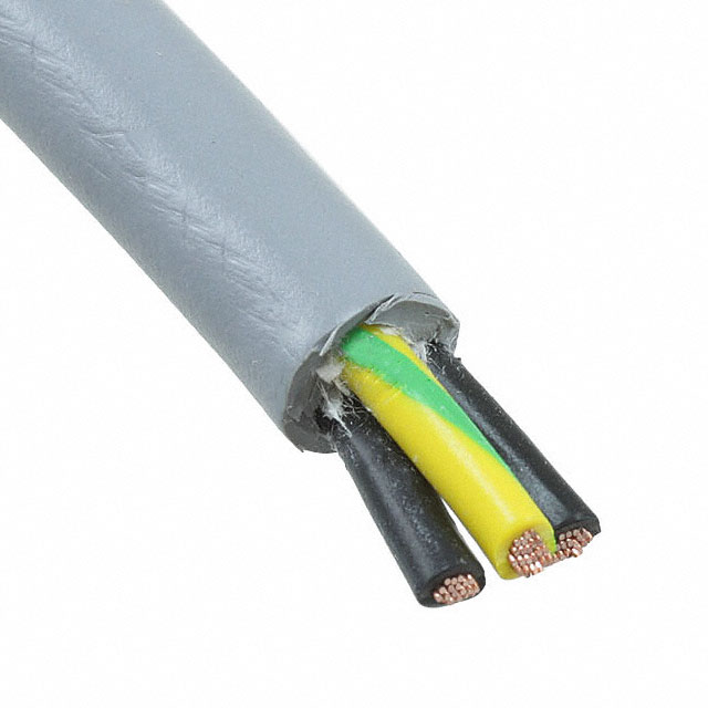 CABLE 3COND 14AWG SLATE 100'
