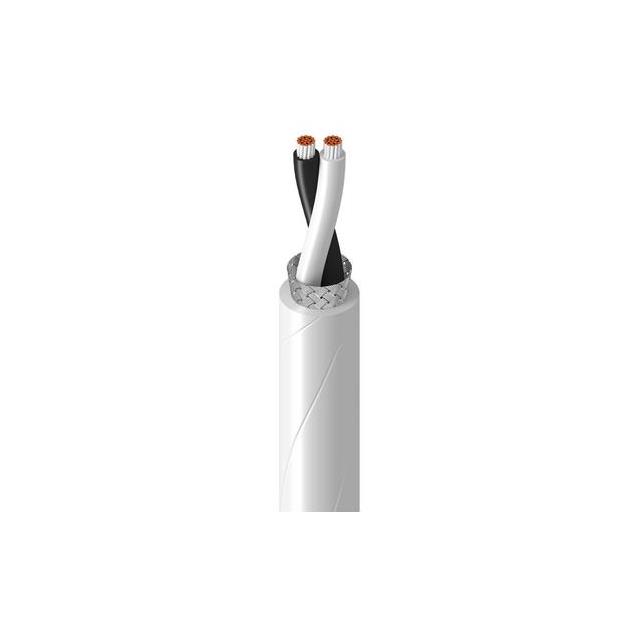CABLE 2CON 26AWG WHT SHLD