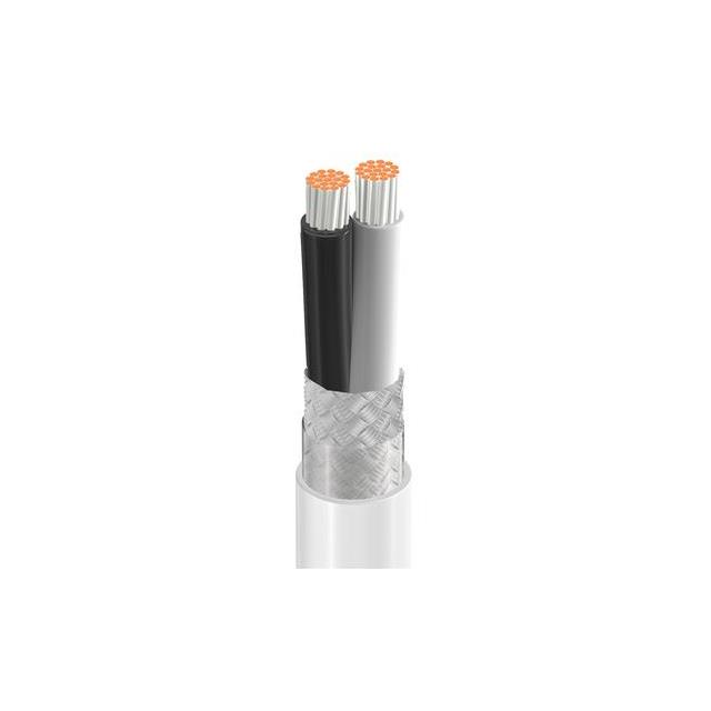 CABLE 2CON 20AWG WHT SHLD
