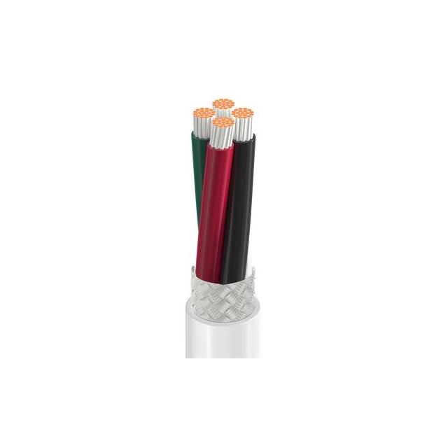 CABLE 4CON 18AWG WHT SHLD