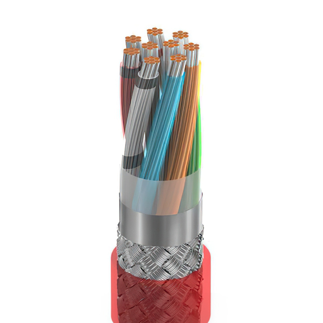 CABLE 9COND 24AWG RED SHLD
