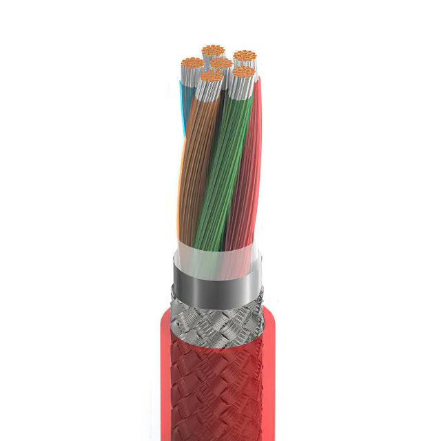 CABLE 6COND 18AWG RED SHLD