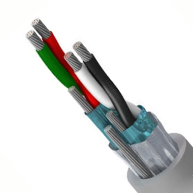 MULTI-PAIR 4COND 22AWG GRAY 50'