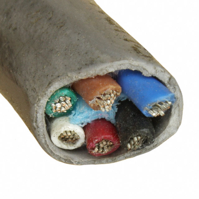 CABLE 6COND 22AWG SLATE 100'