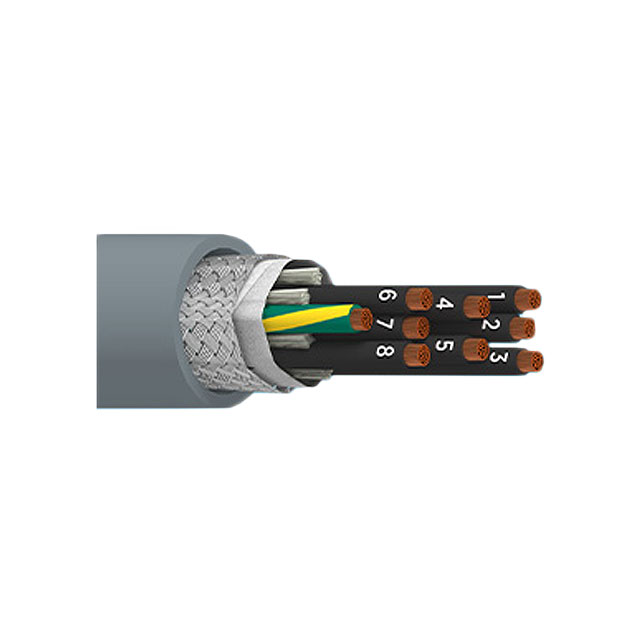 CABLE 9CON 14AWG SLATE SHLD 100'